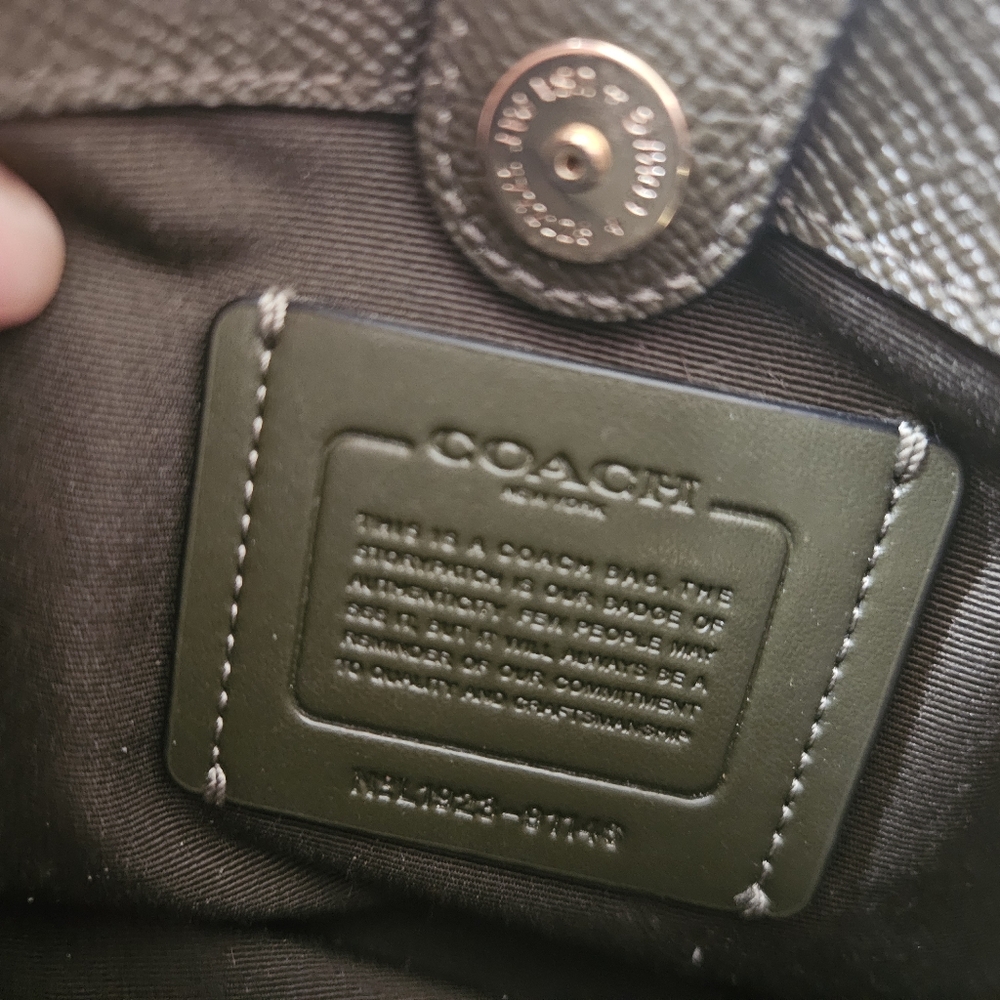 Coach Olive Green Leather Handbag - Picture 5 of 11